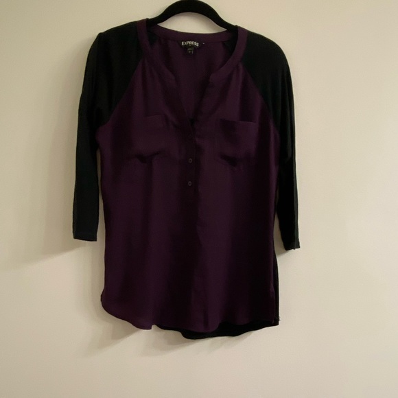 Express Tops - Express purple and black shirt